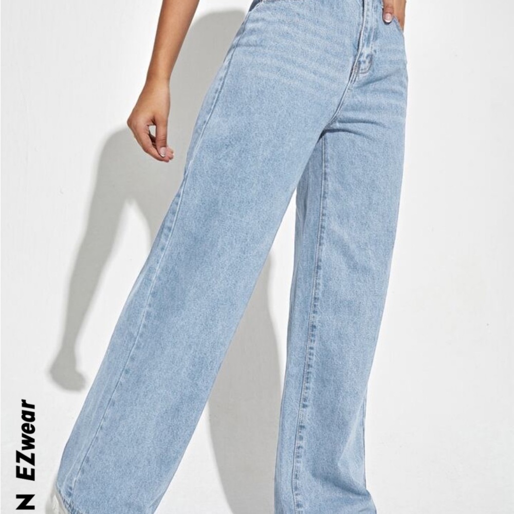 Brand New Size XS SHEIN EZwear High Waist Wide Leg Jeans - Picture 4 of 6